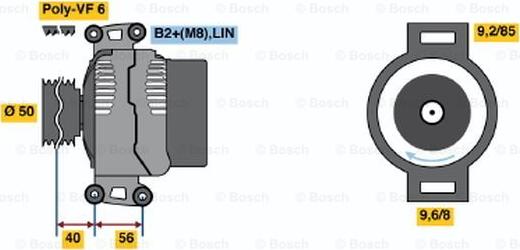 BOSCH 0 124 625 033 - Генератор www.autospares.lv