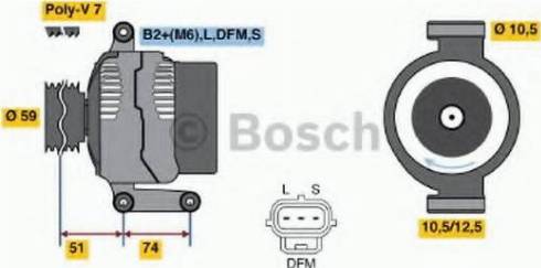 BOSCH 0 124 315 019 - Alternator www.autospares.lv