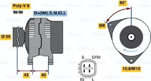 BOSCH 0 124 315 016 - Ģenerators autospares.lv