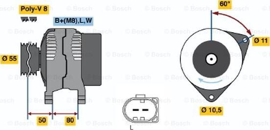 BOSCH 0 124 515 113 - Ģenerators www.autospares.lv