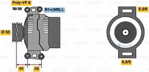 BOSCH 0 124 325 093 - Ģenerators www.autospares.lv