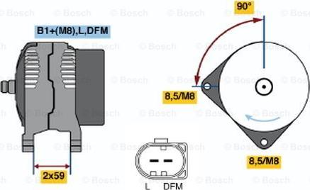 BOSCH 0 124 325 032 - Alternator www.autospares.lv