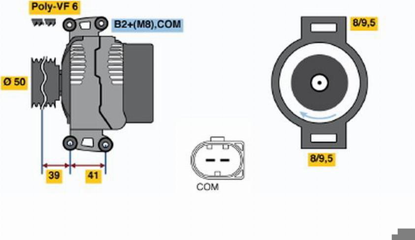 BOSCH 0124325072 - Ģenerators www.autospares.lv