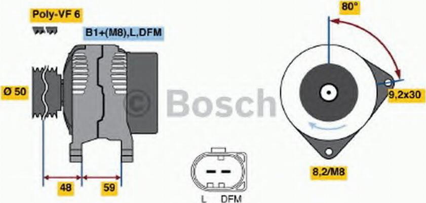 BOSCH 0124325142 - Ģenerators www.autospares.lv