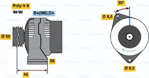 BOSCH 0 124 325 117 - Генератор www.autospares.lv