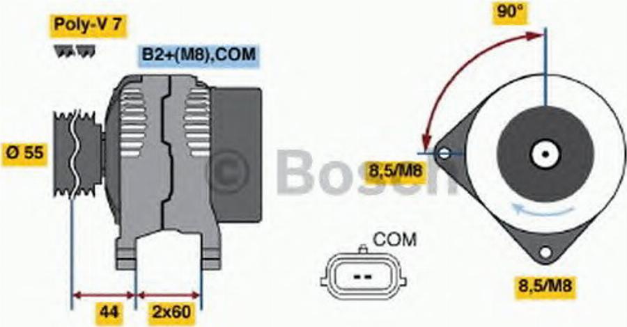 BOSCH 0 124 325 139 - Генератор www.autospares.lv