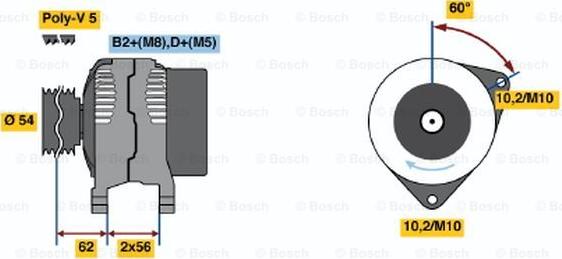 BOSCH 0 124 415 023 - Генератор www.autospares.lv