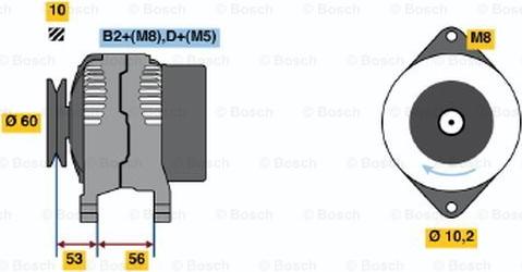 BOSCH 0 986 043 990 - Генератор www.autospares.lv