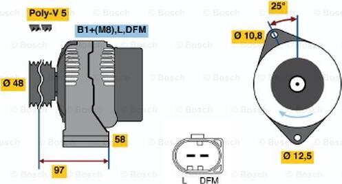 BOSCH 0 124 225 010 - Ģenerators autospares.lv