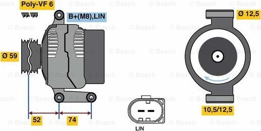 BOSCH 0 125 811 013 - Ģenerators www.autospares.lv