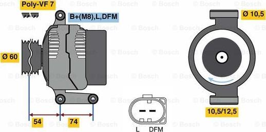 BOSCH 0 125 711 049 - Ģenerators autospares.lv