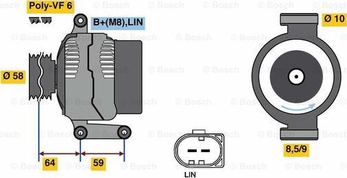 BOSCH 0 125 711 045 - Ģenerators www.autospares.lv