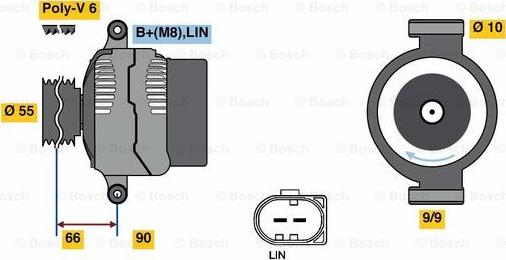 BOSCH 0 125 711 047 - Ģenerators www.autospares.lv