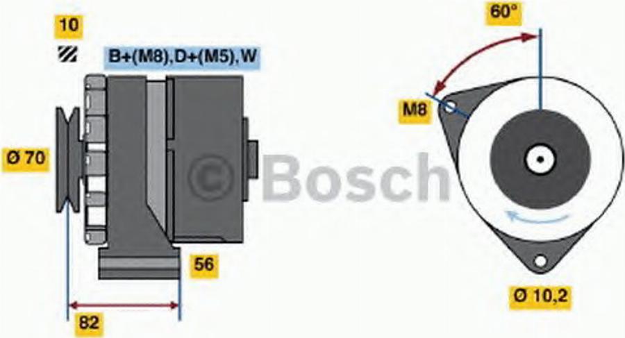 BOSCH 0 120 469 991 - Генератор www.autospares.lv