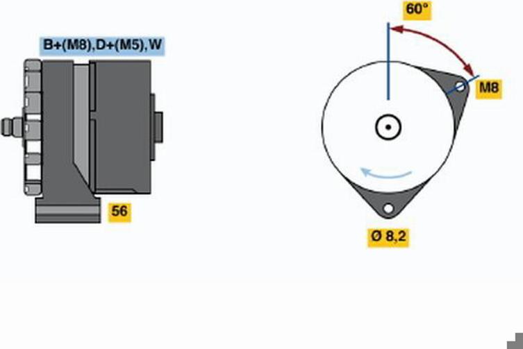 BOSCH 0 120 469 931 - Шкив генератора, муфта www.autospares.lv