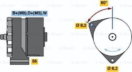 BOSCH 0 120 469 545 - Генератор www.autospares.lv