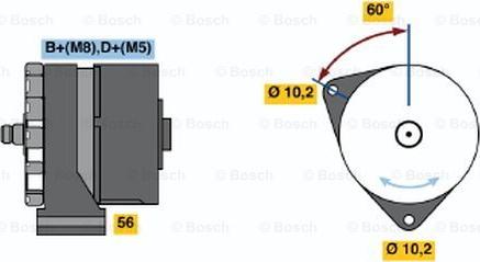 BOSCH 0 120 469 588 - Генератор www.autospares.lv