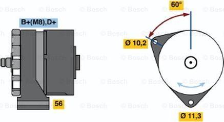 BOSCH 0 120 469 682 - Генератор www.autospares.lv