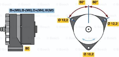 BOSCH 0 120 469 796 - Генератор www.autospares.lv