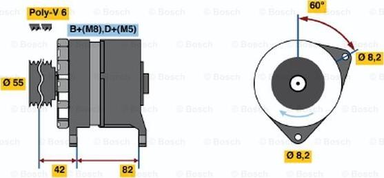 BOSCH 0 120 469 017 - Ģenerators www.autospares.lv