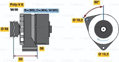 BOSCH 0 120 469 104 - Ģenerators www.autospares.lv