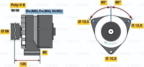 BOSCH 0 120 469 119 - Ģenerators www.autospares.lv