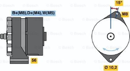 BOSCH 0 120 469 850 - Генератор www.autospares.lv