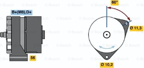 BOSCH 0 120 468 035 - Генератор www.autospares.lv