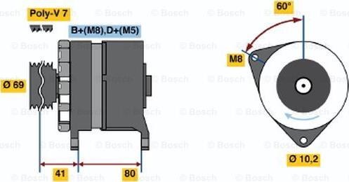 BOSCH 0 120 468 024 - Ģenerators autospares.lv