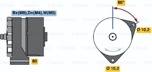 BOSCH 0 120 468 155 - Генератор www.autospares.lv