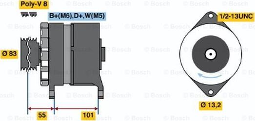 BOSCH 0 120 468 163 - Ģenerators www.autospares.lv