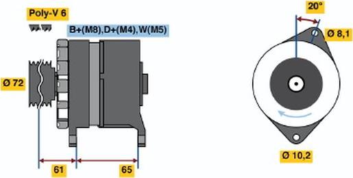 BOSCH 0120468162 - Ģenerators autospares.lv