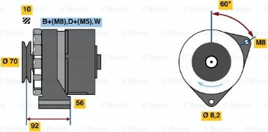 BOSCH 0 120 468 120 - Генератор www.autospares.lv