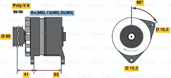 BOSCH 0 120 468 128 - Ģenerators www.autospares.lv