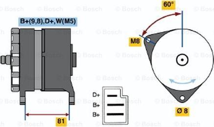 BOSCH 0 120 489 090 - Генератор www.autospares.lv