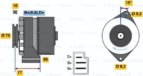 BOSCH 0 986 030 740 - Ģenerators www.autospares.lv