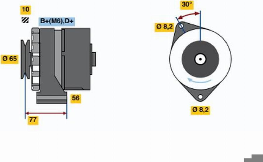 BOSCH 0120489111 - Ģenerators www.autospares.lv