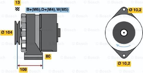 BOSCH 0 120 489 387 - Генератор www.autospares.lv