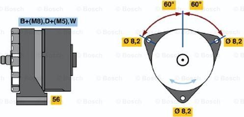 BOSCH 0 120 488 233 - Генератор www.autospares.lv