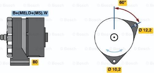 BOSCH 0 120 484 022 - Генератор www.autospares.lv