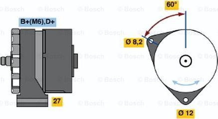 BOSCH 0 120 488 102 - Генератор www.autospares.lv