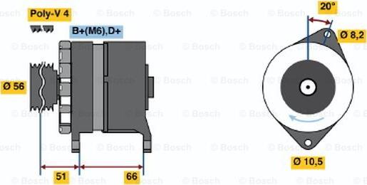 BOSCH 0 120 488 215 - Генератор www.autospares.lv