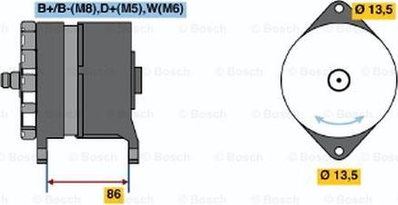 BOSCH 0 120 689 516 - Генератор www.autospares.lv