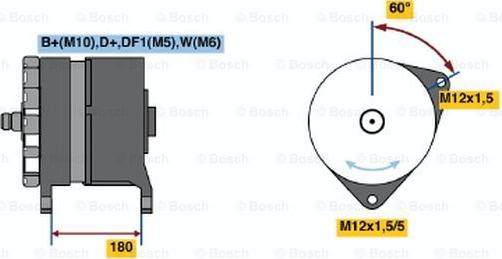 BOSCH 0 120 689 536 - Ģenerators www.autospares.lv