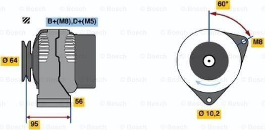 BOSCH 0 120 335 007 - Ģenerators www.autospares.lv