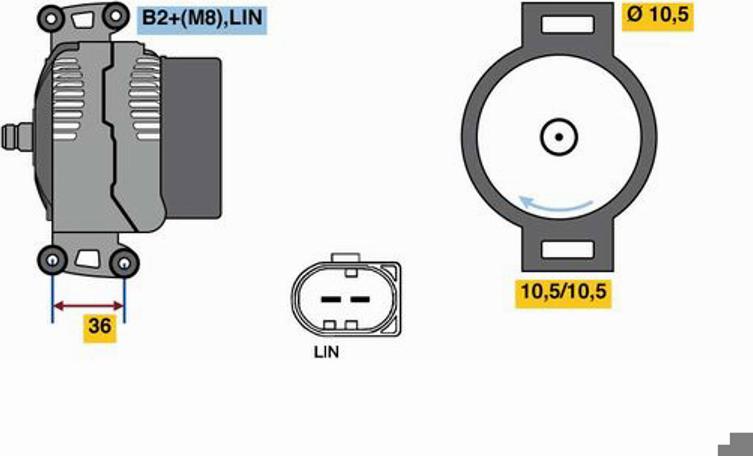 BOSCH 0 121 615 011 - Elastīga sajūga mufta autospares.lv