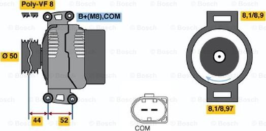 BOSCH 0 986 047 620 - Ģenerators www.autospares.lv