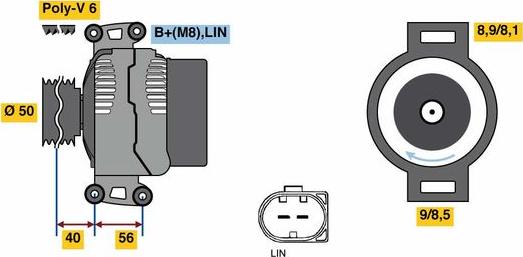 BOSCH 0121813006 - Ģenerators www.autospares.lv