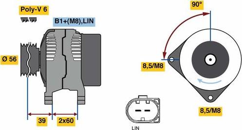 BOSCH 0121715051 - Ģenerators www.autospares.lv