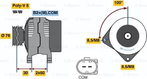 BOSCH 0 121 715 030 - Ģenerators autospares.lv